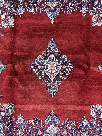 27142247c - Sarogh alt, Persien, Mitte 20.Jhd, Wolle auf Baumwolle, ca. 250 x 245 cm, EHZ: ...