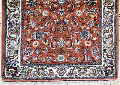 27142256b - Saveh Kork, Persien, Ende 20.Jhd, Korkwolleauf Baumwolle, ca. 150 x 112 cm, EHZ: 1-2 ...