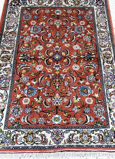 27142256c - Saveh Kork, Persien, Ende 20.Jhd, Korkwolleauf Baumwolle, ca. 150 x 112 cm, EHZ: 1-2 ...