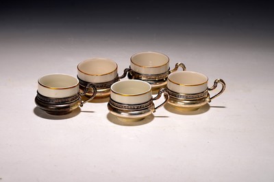 27142261a - 36-tlg. Kaffeeset aus Silber, Castaudi & Gautero di Emanuelli & Pastore, Vercelli, nach ...