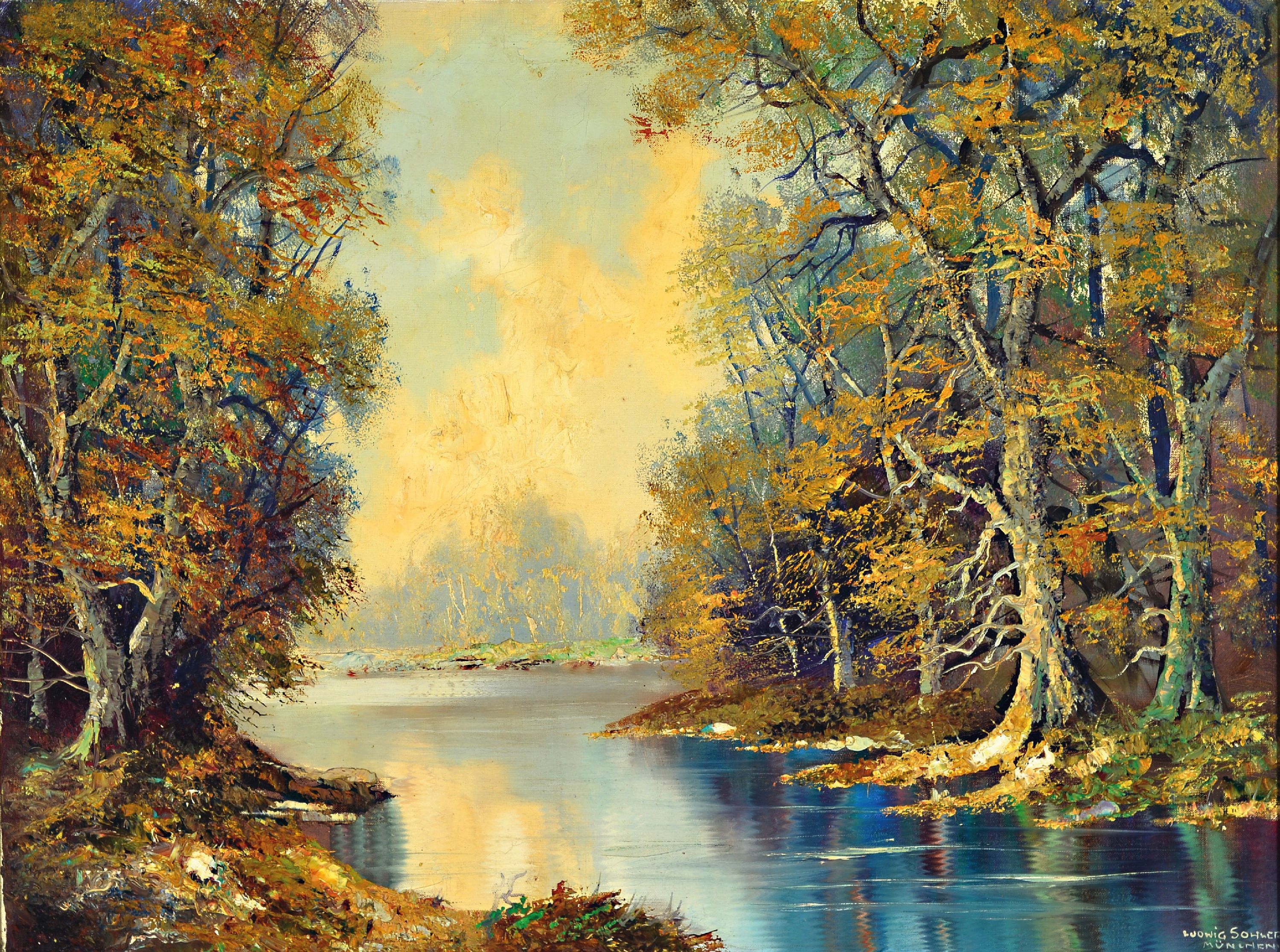 Image 27142316 - Ludwig Sohler, geb. 1907 München, Seelandschaft, Öl/Lwd, signiert, ca. 60 x 80 cm