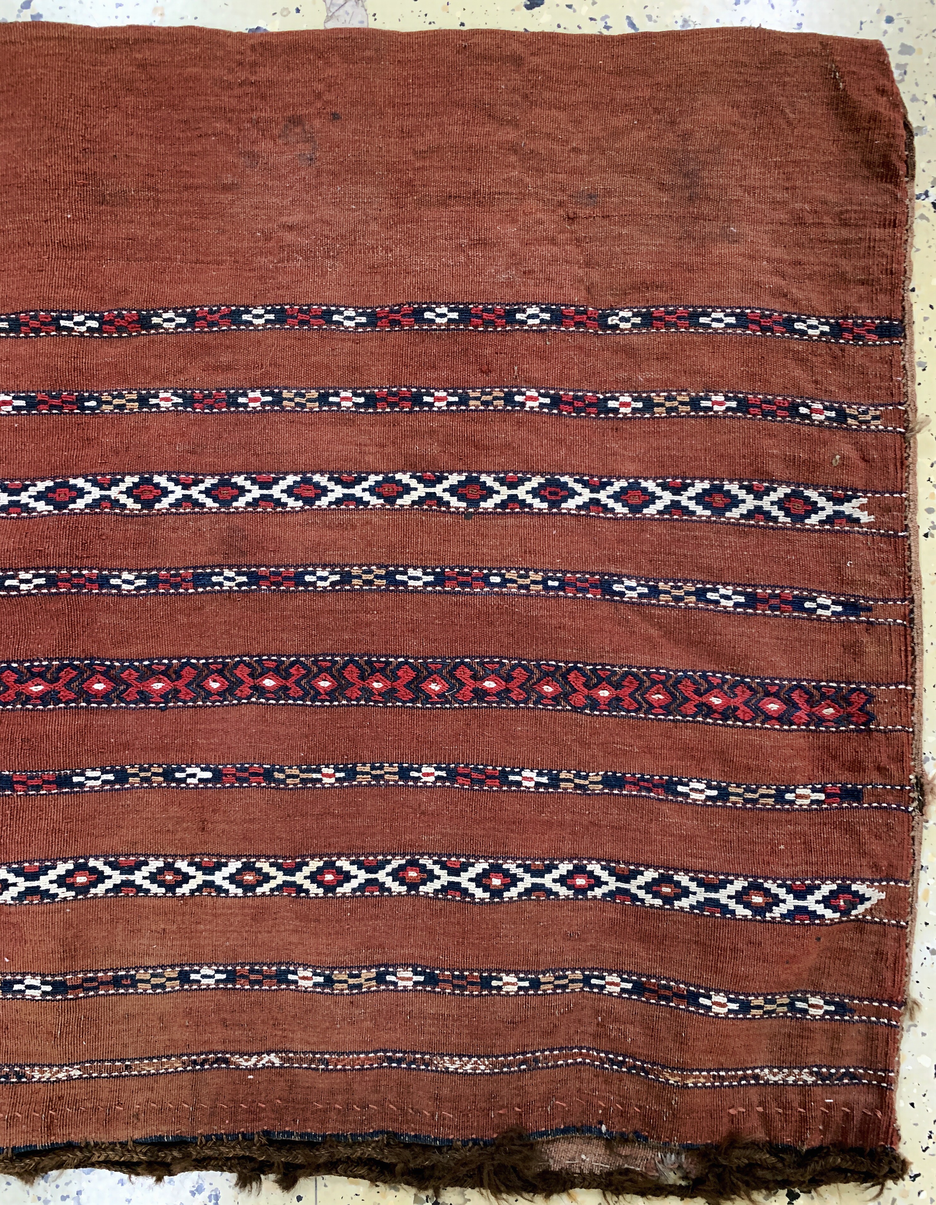 Detail d: Konvolut aus 2 Torba & 2 Tschowal, antik, Turkmenistan, 19.Jhd, Wolle auf Wolle, ca. 145 x 100 cm & ca. 88 x 35 cm, EHZ: 3-4