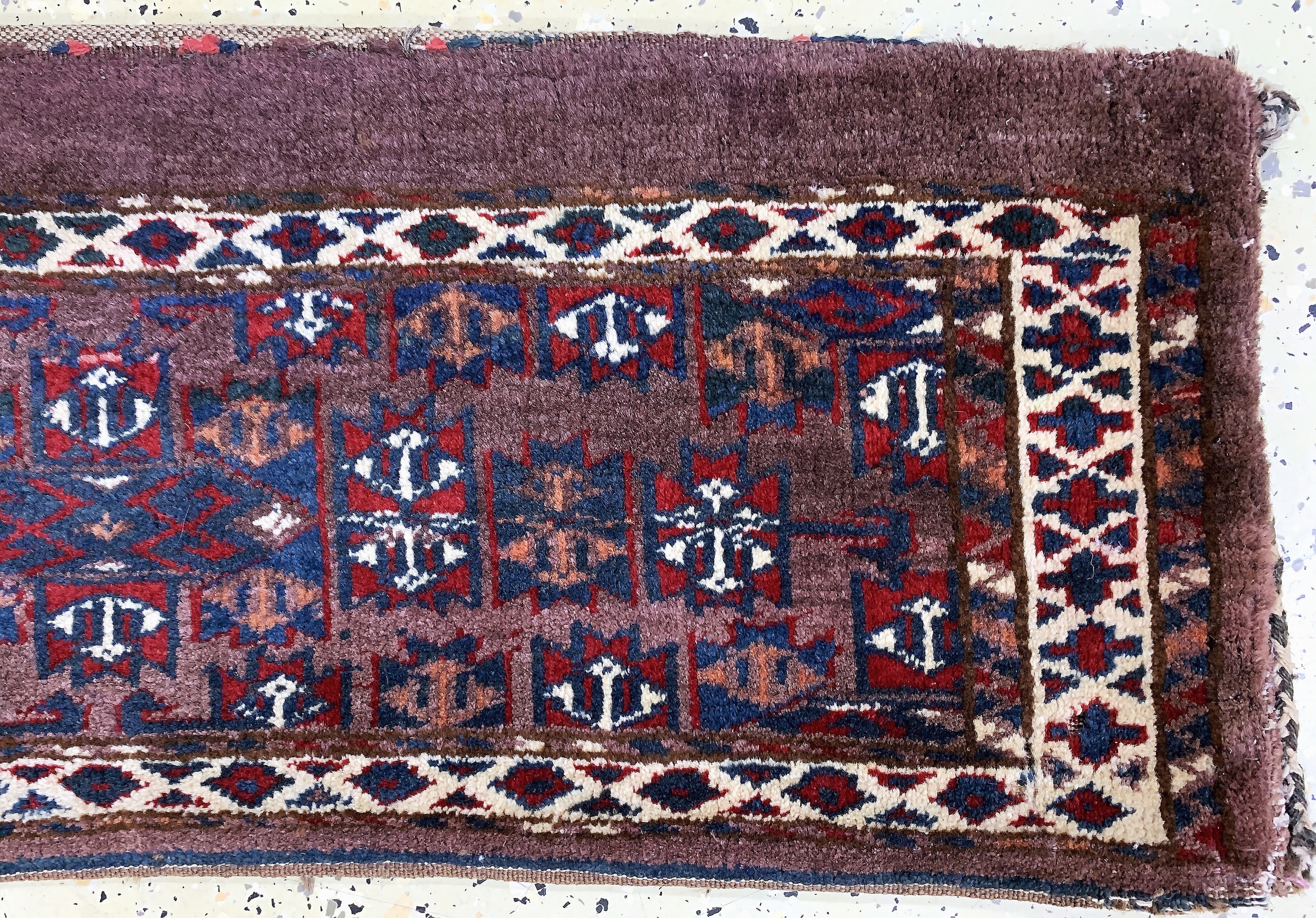 Detail j: Konvolut aus 2 Torba & 2 Tschowal, antik, Turkmenistan, 19.Jhd, Wolle auf Wolle, ca. 145 x 100 cm & ca. 88 x 35 cm, EHZ: 3-4