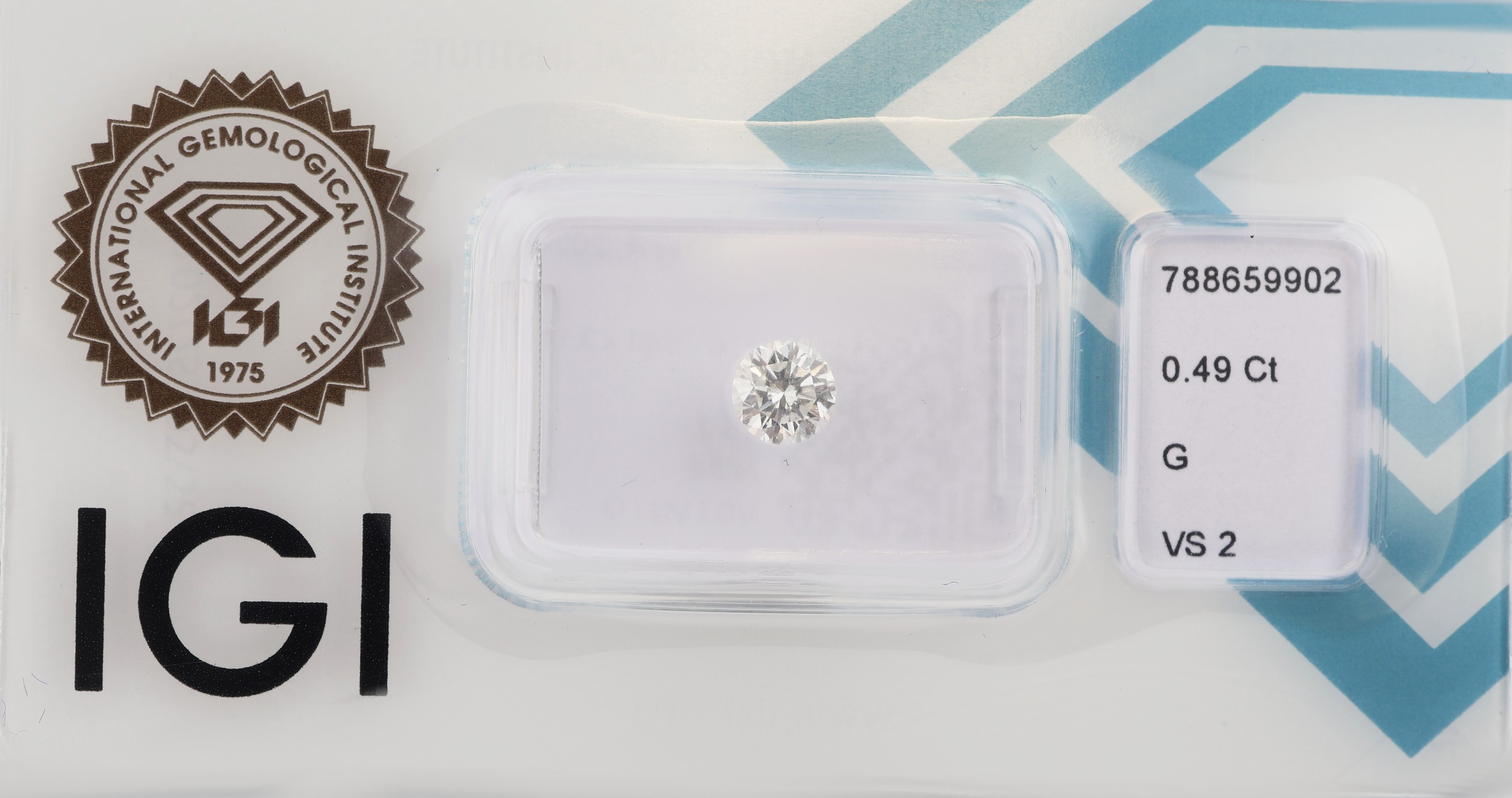 Image 27142339 - Loser Brillant, 0.49 ct feines Weiß(G)/vs2, eingeschweißt, IGI-Expertise anbei ...
