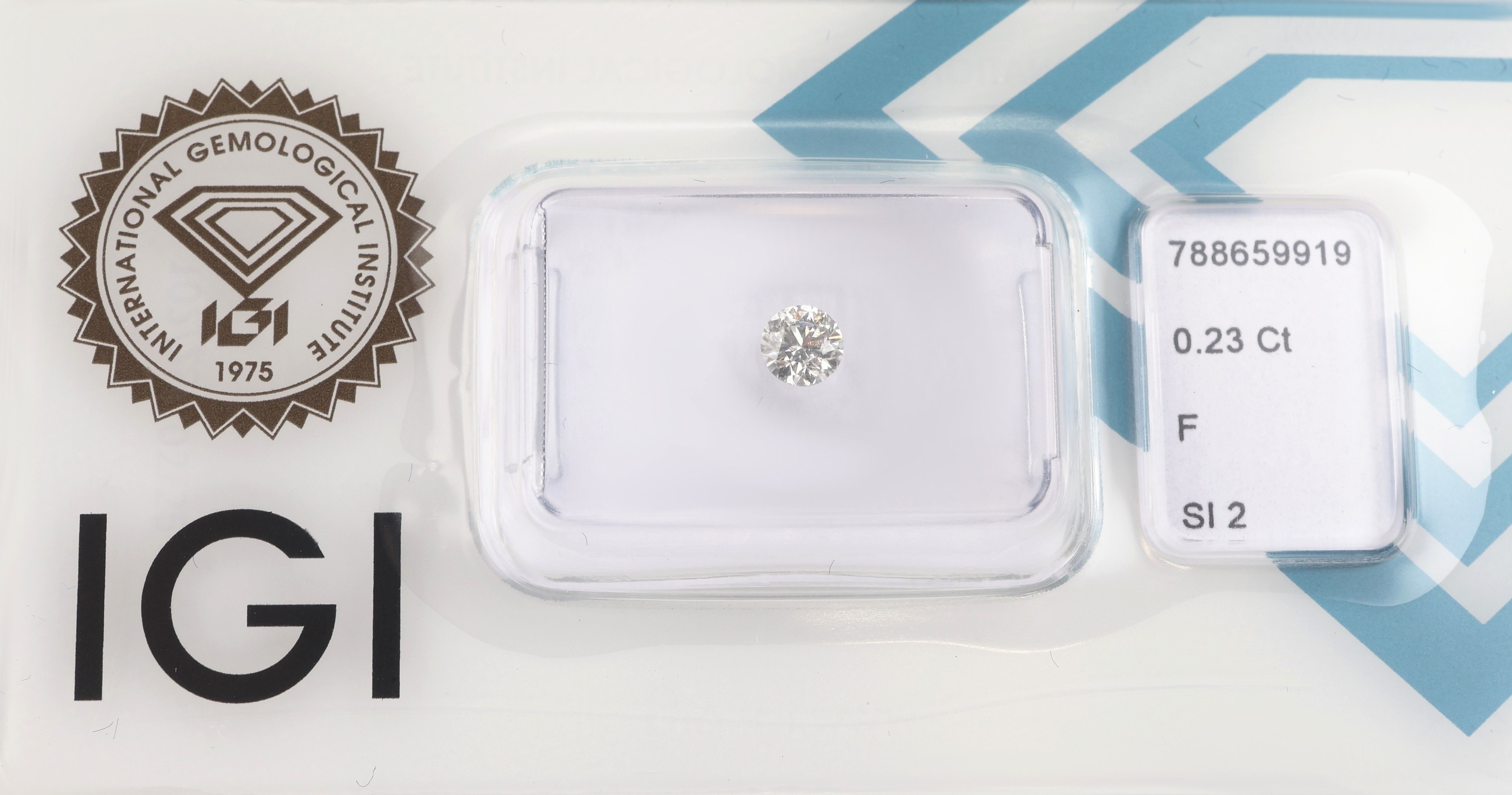 Image 27142344 - Loser Brillant 0.23 ct feines Weiß (F)/si2, eingeschweißt, IGI-Expertise anbei ...
