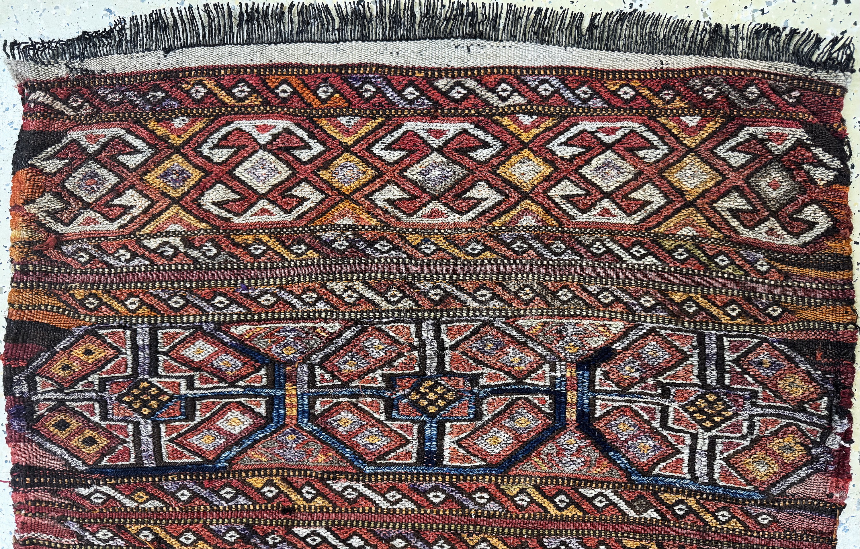 Detail a: Sumakh Sackfront, Türkei, Anfang 20.Jhd, Wolle auf Wolle, ca. 120 x 82 cm, EHZ: 2