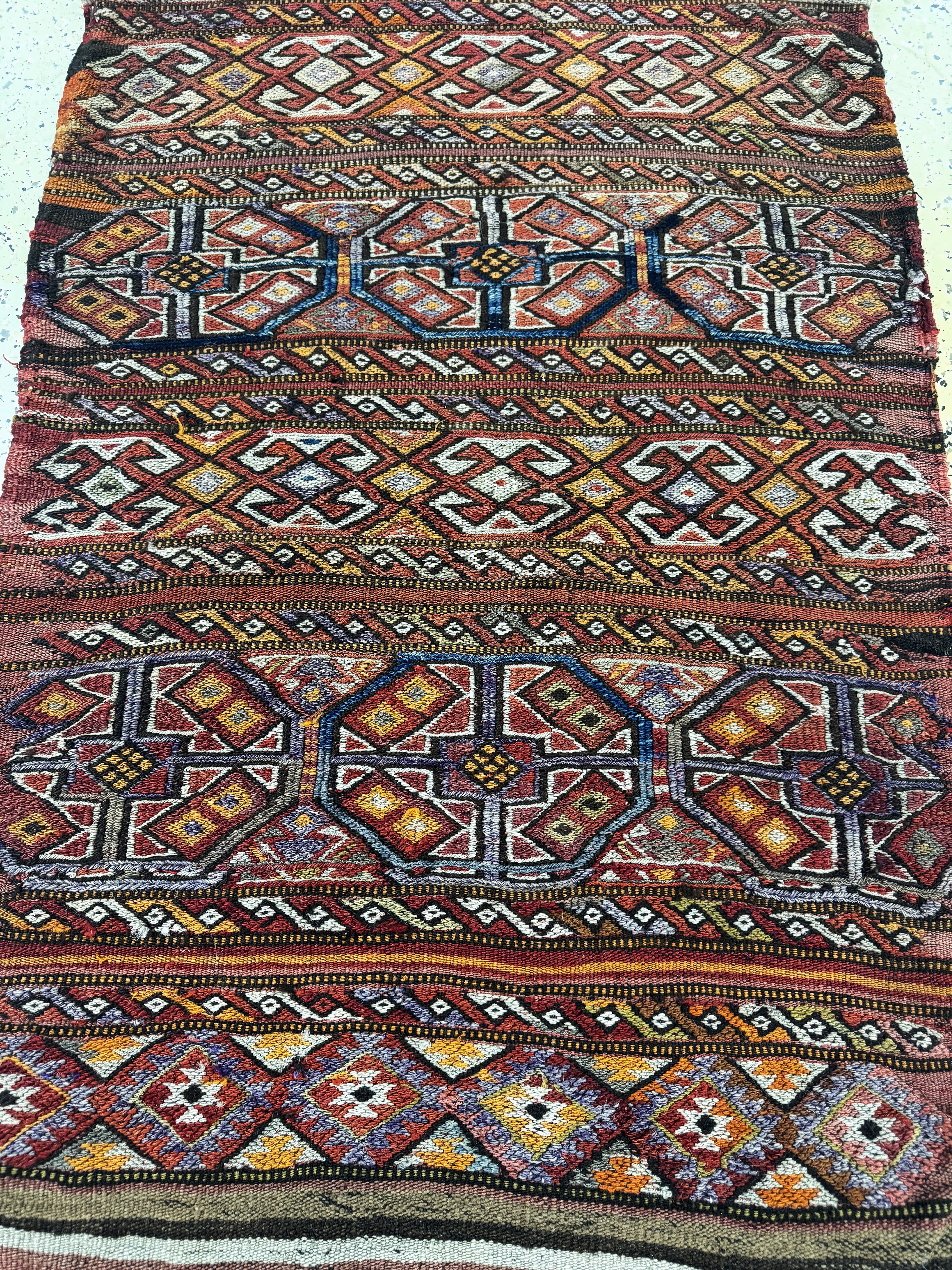 Detail d: Sumakh Sackfront, Türkei, Anfang 20.Jhd, Wolle auf Wolle, ca. 120 x 82 cm, EHZ: 2