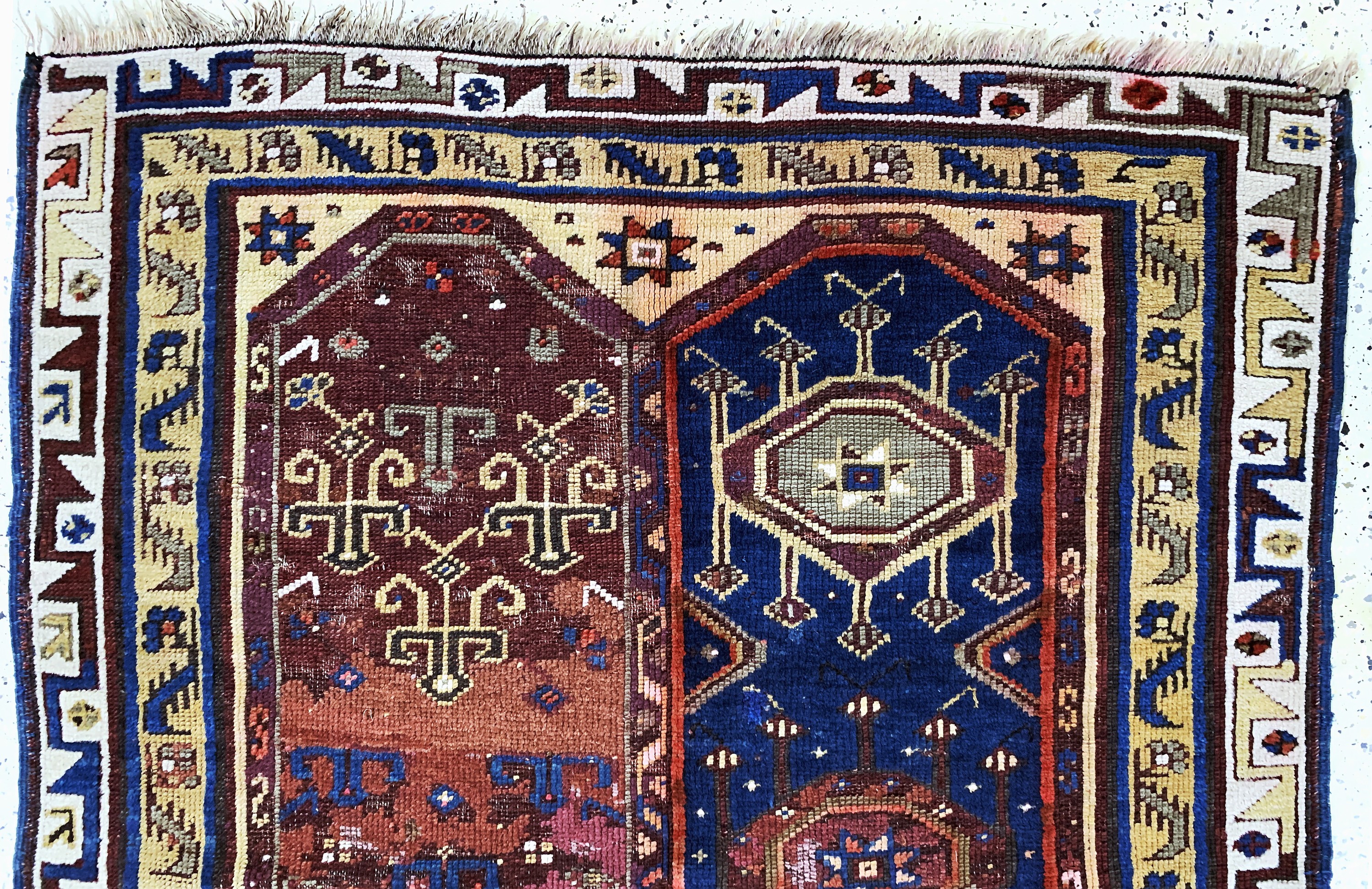 Detail a: Mucur antik, Türkei, 19.Jhd, Wolle auf Wolle, ca. 160 x 126 cm, EHZ: 3(restauriert)