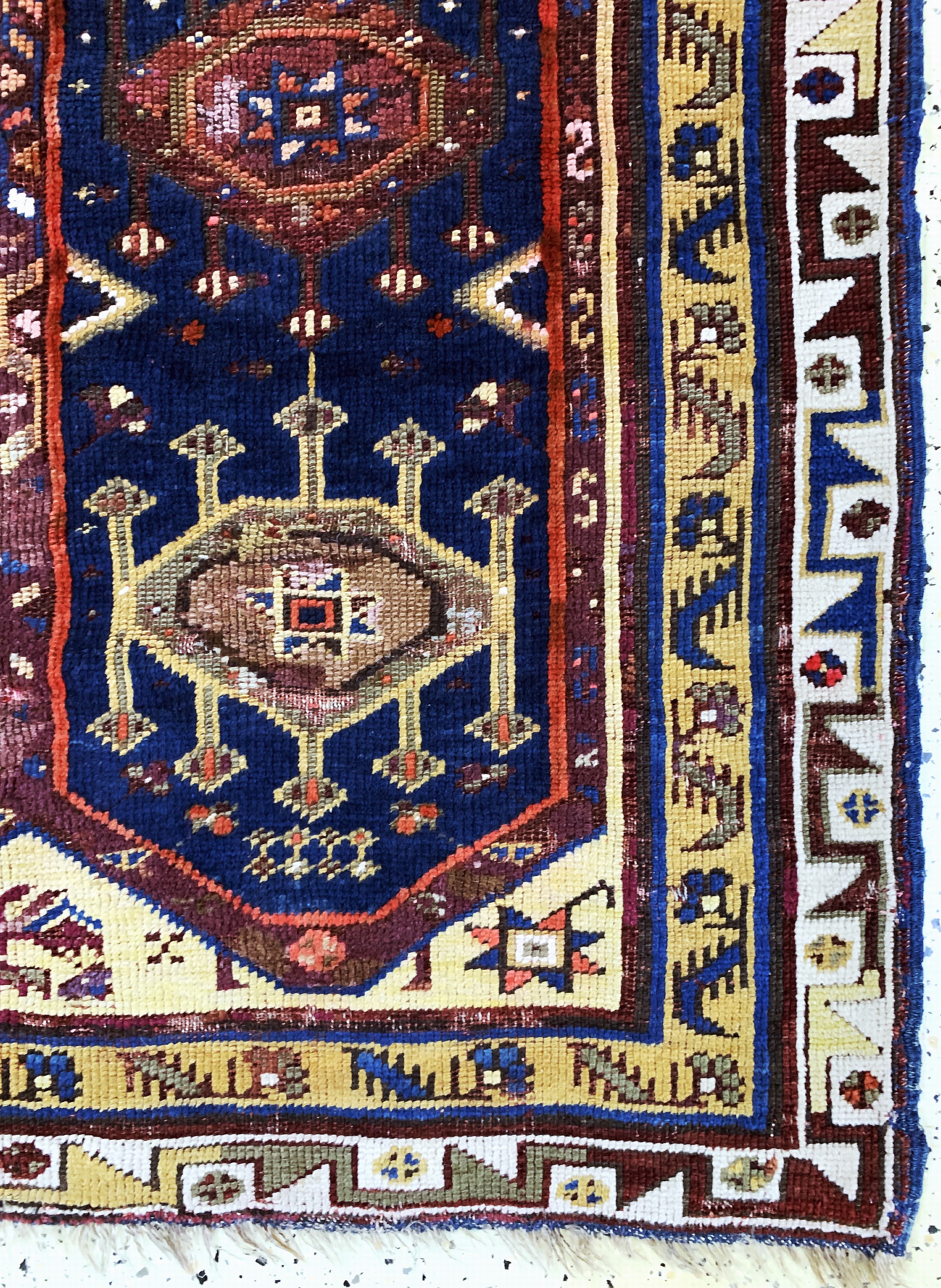 Detail c: Mucur antik, Türkei, 19.Jhd, Wolle auf Wolle, ca. 160 x 126 cm, EHZ: 3(restauriert)