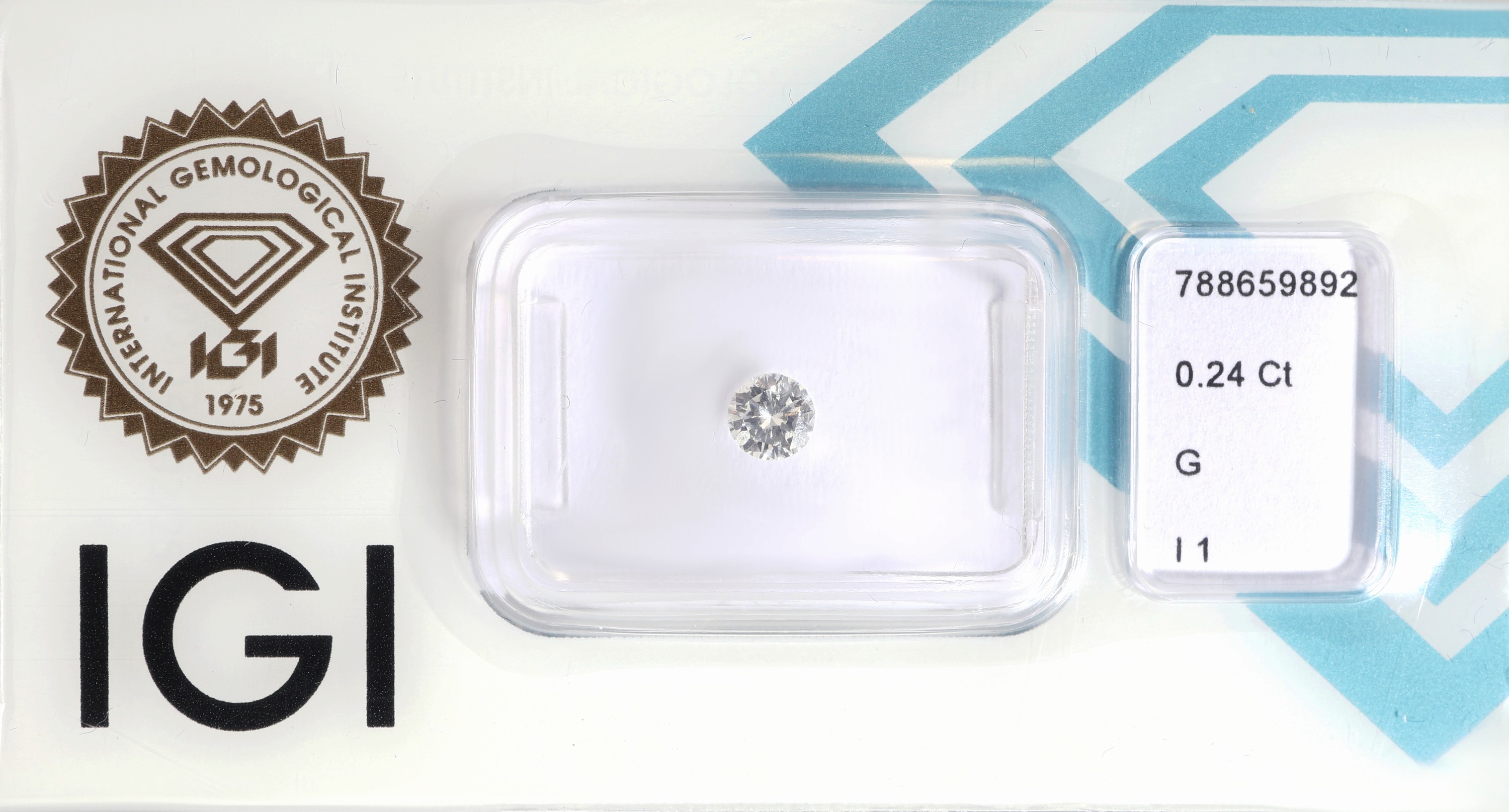 Image 27142357 - Loser Brillant, 0.24 ct feines Weiß(G)/p1, eingeschweißt, IGI-Expertise anbei ...