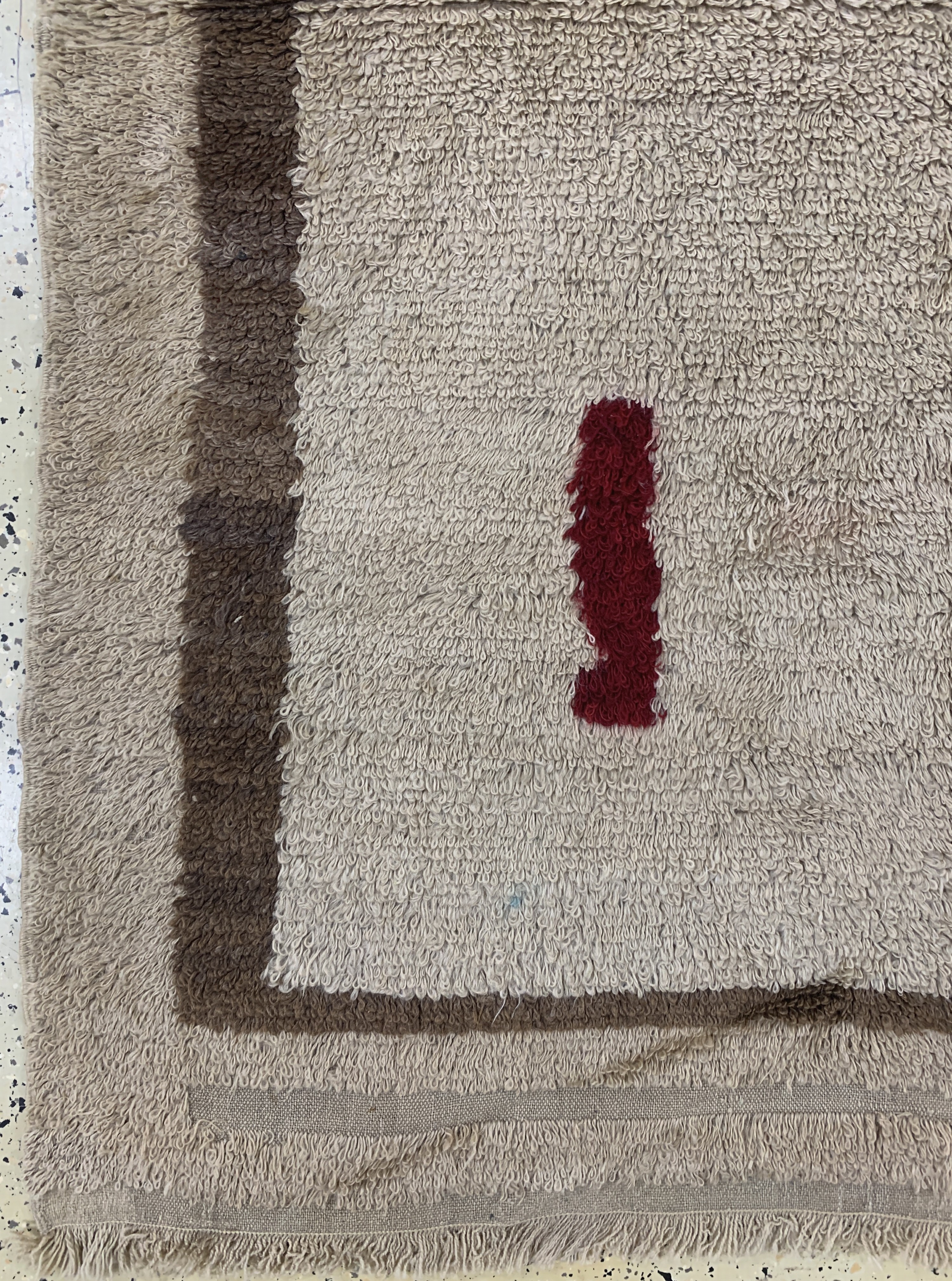 Detail b: "Tülü"Schlafteppich, Türkei, Anfang 20.Jhd,Wolle auf Wolle, ca. 210 x 150 cm, EHZ: 2, (geflicktes Loch)