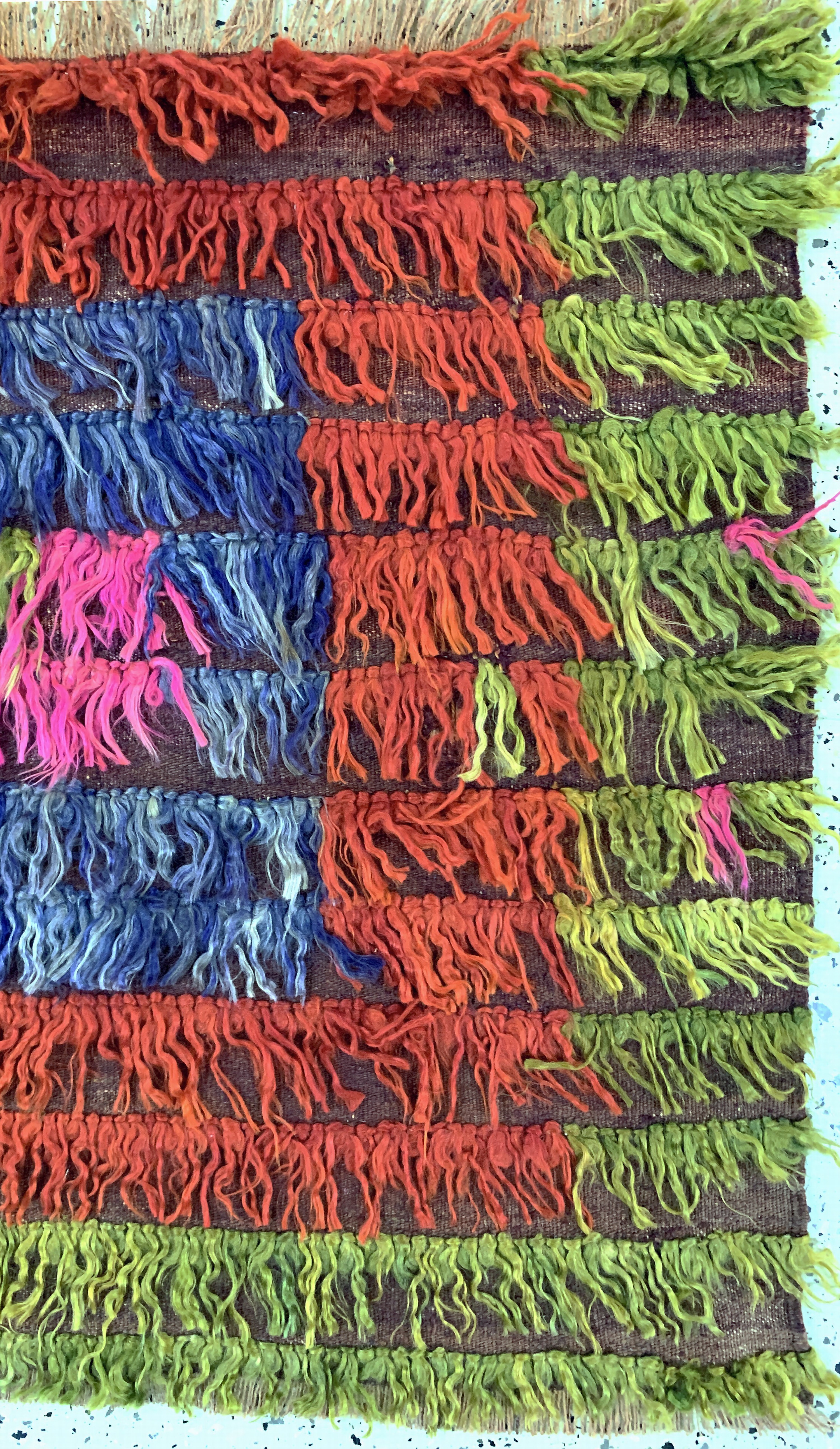 Detail a: "Tülü"Schlafteppich Fragment, Türkei, um 1900, Wolle auf Wolle, ca. 95 x 114 cm, EHZ: 2, (geflicktes Löcher)