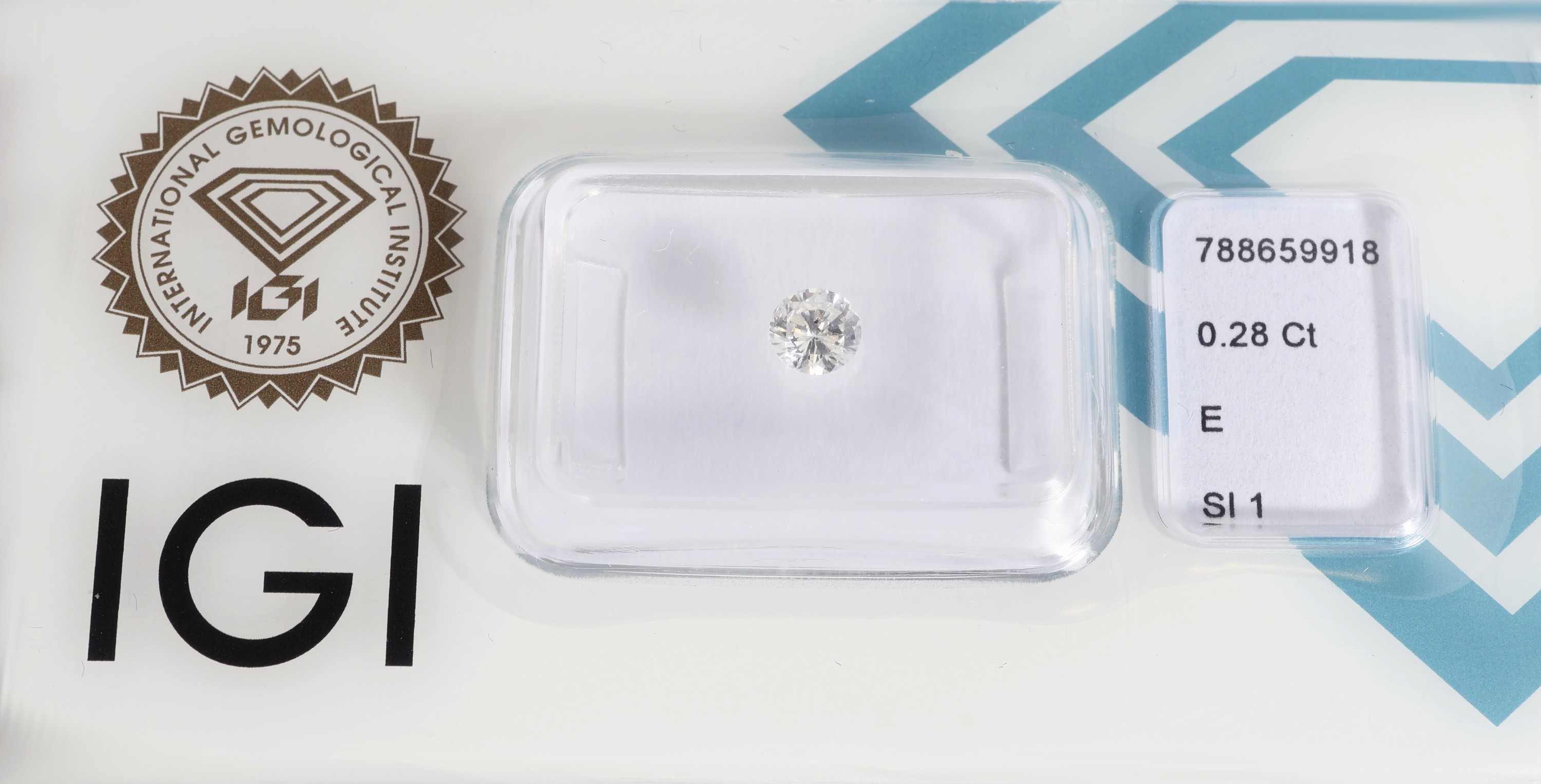 Image 27142373 - Loser Brillant 0.28 ct hochfeines Weiß(E)/si1,eingeschweißt, IGI-Expertise anbei ...