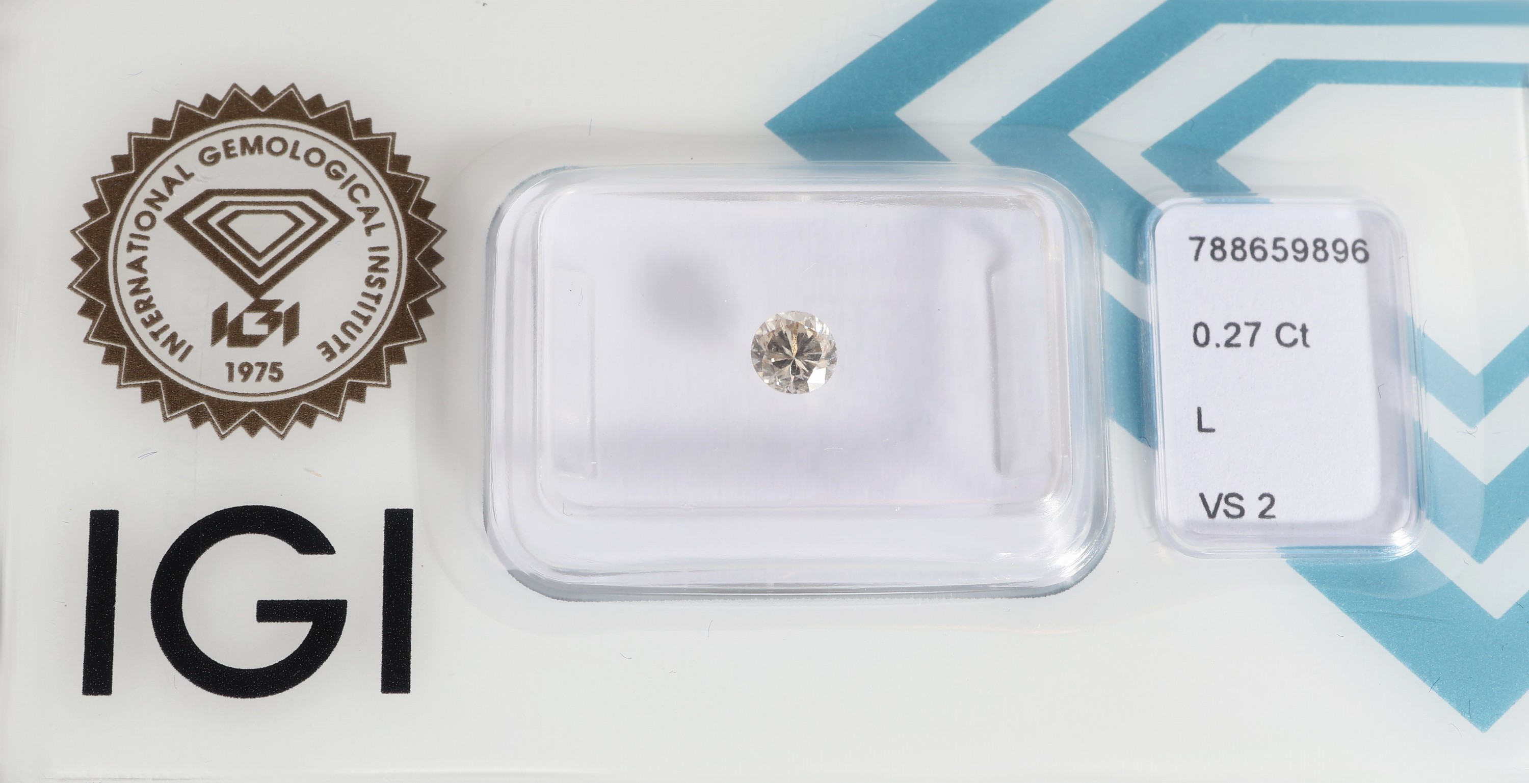Image 27142377 - Loser Brillant 0.27 ct get.Weiß(L)/vs2, eingeschweißt, IGI-Expertise anbei ...