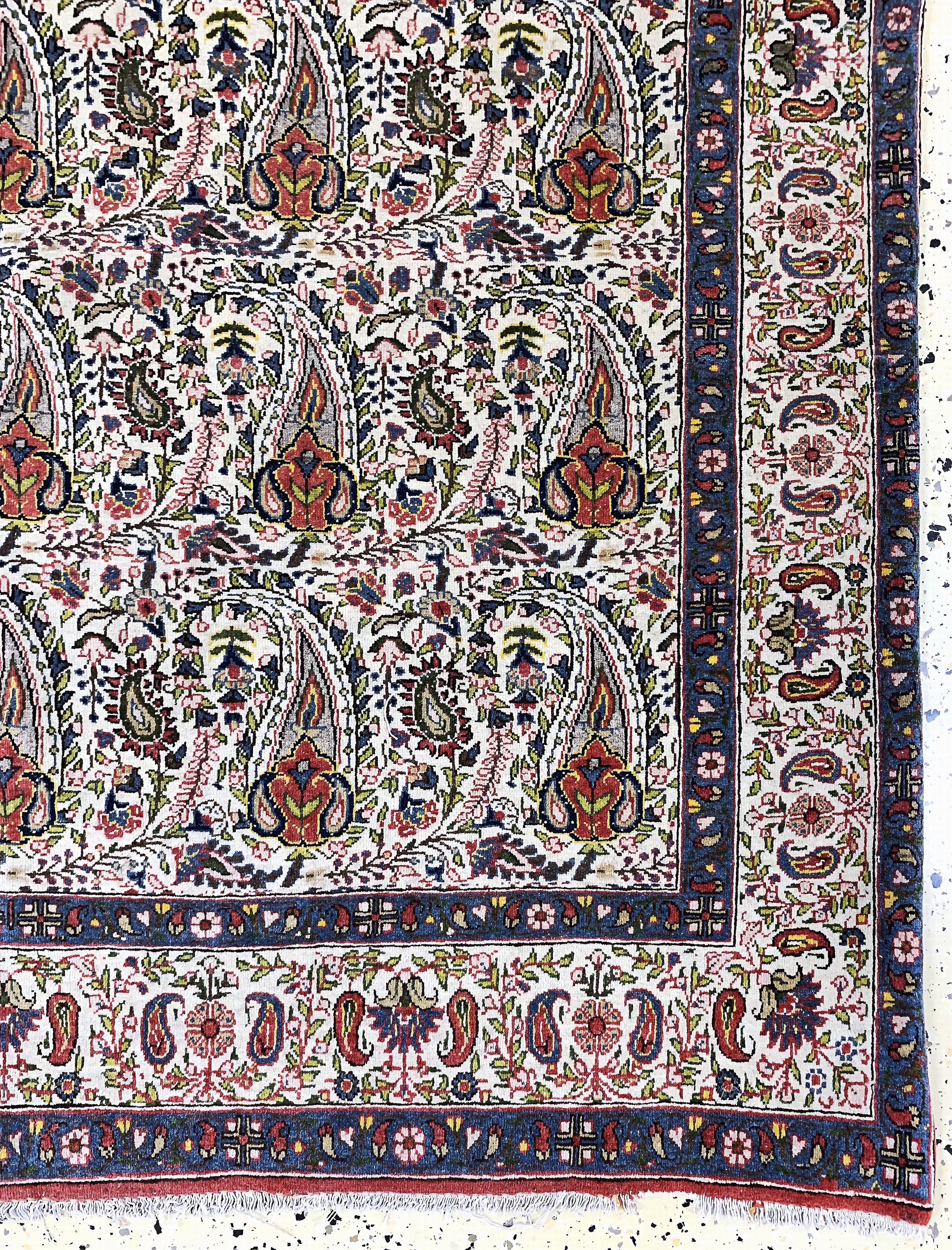 Detail a: Ghom Kork, Persien, Anfang 20.Jhd, Korkwolle aud Baumwolle, ca. 220 x 140 cm, EHZ: 2-3