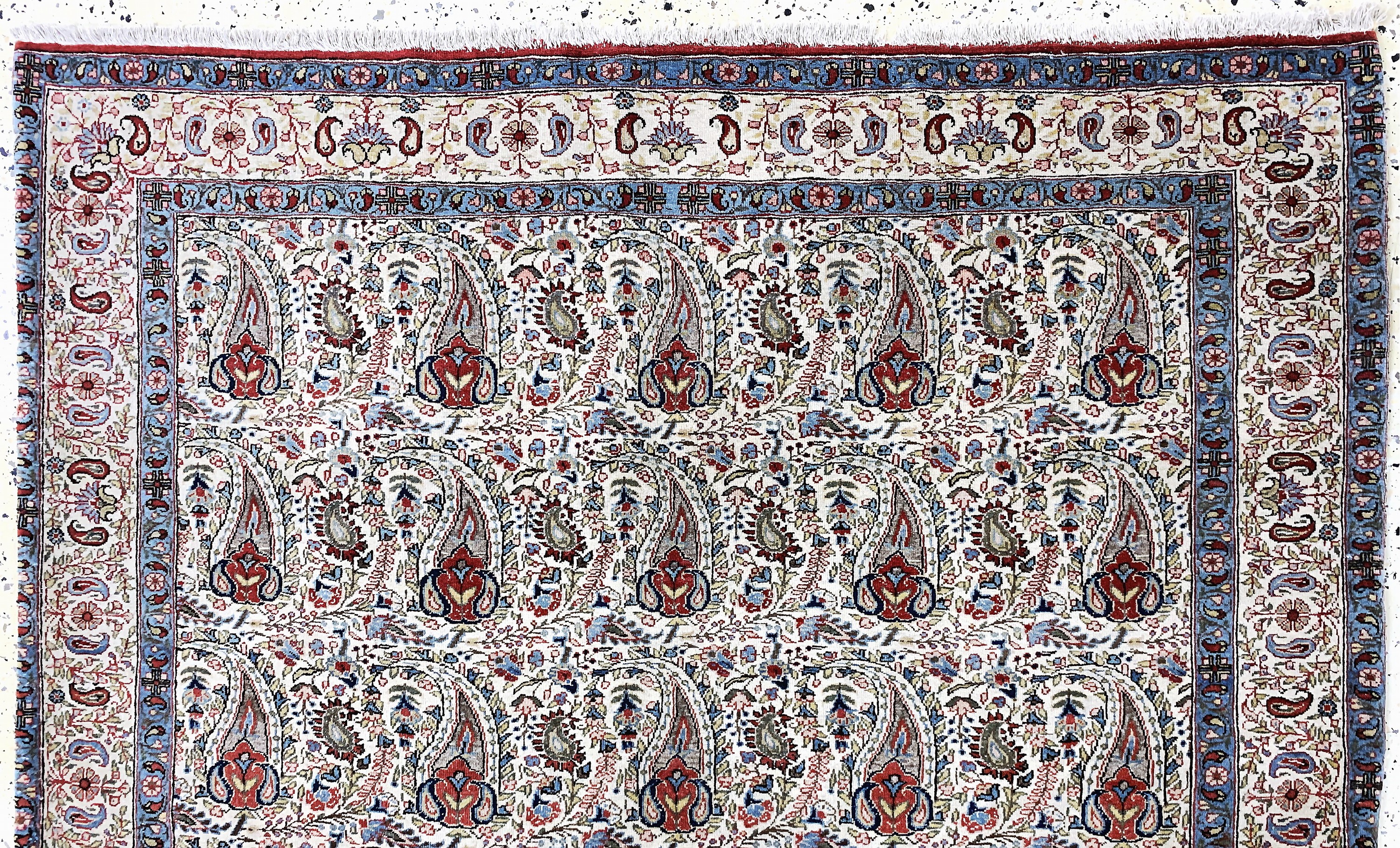 Detail d: Ghom Kork, Persien, Anfang 20.Jhd, Korkwolle aud Baumwolle, ca. 220 x 140 cm, EHZ: 2-3