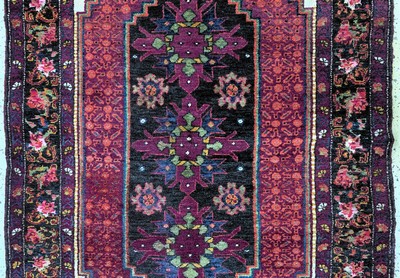 27142315b - Karabagh Kazak alt, Kaukasus, Anfang 20.Jhd, Wolle auf Wolle, ca. 222 x 137 cm, EHZ: 2 ...