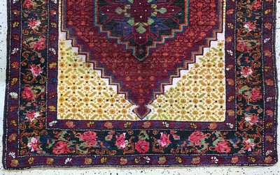 27142315c - Karabagh Kazak alt, Kaukasus, Anfang 20.Jhd, Wolle auf Wolle, ca. 222 x 137 cm, EHZ: 2 ...