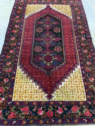 27142315d - Karabagh Kazak alt, Kaukasus, Anfang 20.Jhd, Wolle auf Wolle, ca. 222 x 137 cm, EHZ: 2 ...