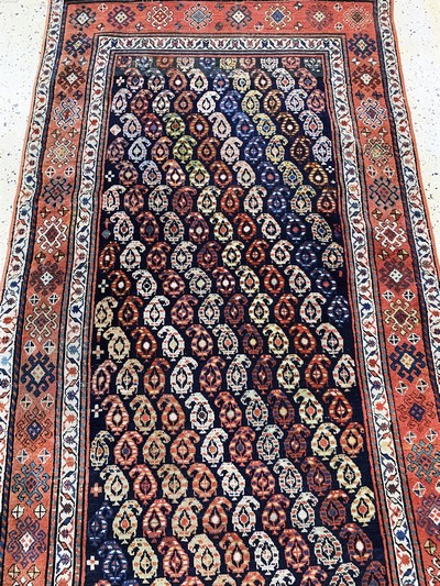 27142320f - Karabagh Kazak antique, Caucasus, 19th century, wool on wool, approx. 305 x 113 cm, ...
