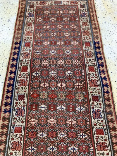 27142323e - Karabagh Kazak antik, Kaukasus, 19.Jhd, Wolle auf Wolle, ca. 320 x 78 cm, ...