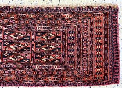 27142325g - Konvolut aus 2 Torba & 2 Tschowal, antik, Turkmenistan, 19.Jhd, Wolle auf Wolle, ca. 145 ...