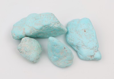 27142329d - Lot 13 lose Türkis-Rohsteine, zus. ca. 3922.8 ct, versch. Größen, Formen und ...