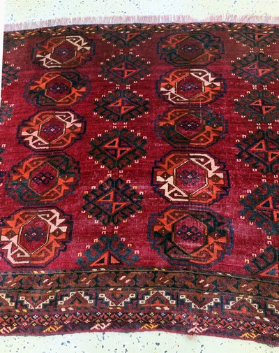 27142336c - Tschowal antik, Turkmenistan, 19.Jhd, Wolleauf Wolle, ca. 150 x 90 cm, EHZ: 3 ...