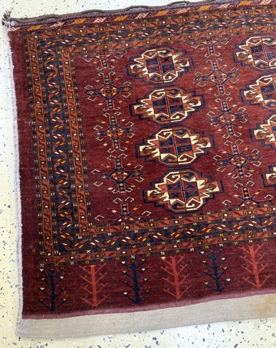 27142337b - Tschowal antik, Turkmenistan, um 1900, Wolle auf Wolle, ca. 160 x 100 cm, EHZ: 3 ...