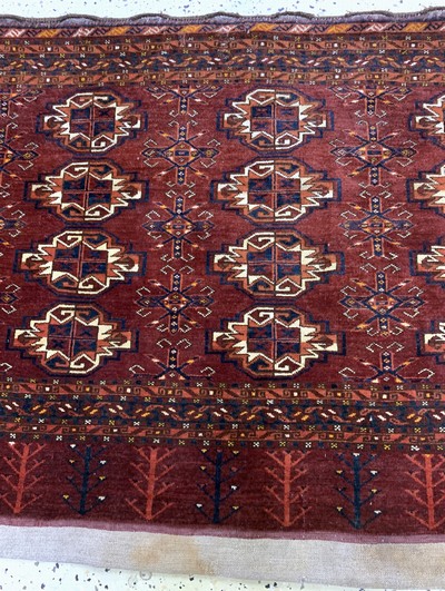27142337c - Tschowal antik, Turkmenistan, um 1900, Wolle auf Wolle, ca. 160 x 100 cm, EHZ: 3 ...