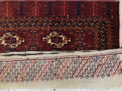 27142337d - Tschowal antik, Turkmenistan, um 1900, Wolle auf Wolle, ca. 160 x 100 cm, EHZ: 3 ...