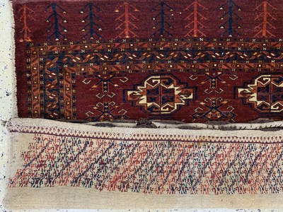 27142337e - Tschowal antik, Turkmenistan, um 1900, Wolle auf Wolle, ca. 160 x 100 cm, EHZ: 3 ...