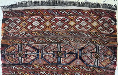 27142345a - Sumakh Sackfront, Türkei, Anfang 20.Jhd, Wolle auf Wolle, ca. 120 x 82 cm, EHZ: 2 ...