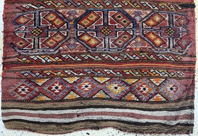 27142345b - Sumakh Sackfront, Türkei, Anfang 20.Jhd, Wolle auf Wolle, ca. 120 x 82 cm, EHZ: 2 ...