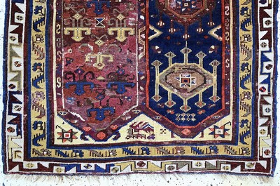 27142352b - Mucur antik, Türkei, 19.Jhd, Wolle auf Wolle, ca. 160 x 126 cm, EHZ: 3(restauriert) ...