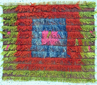 Image #´Tülü#´ sleeping carpet fragment, Turkey, around 1900, wool on wool, approx. 95 x 114 ...