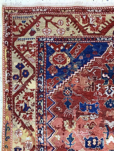 27142368c - Kula antique, Turkey, 19th century, wool on wool, approx. 170 x 150 cm, condition: 2-3, ...