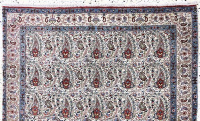 27142392d - Ghom Kork, Persien, Anfang 20.Jhd, Korkwolle aud Baumwolle, ca. 220 x 140 cm, EHZ: 2-3 ...