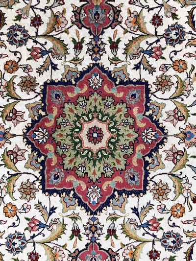 27142396c - Täbriz fein(50 Raj), Persien, Ende 20.Jhd, Korkwolle mit Seide, ca. 150 x 100 cm, ca. ...