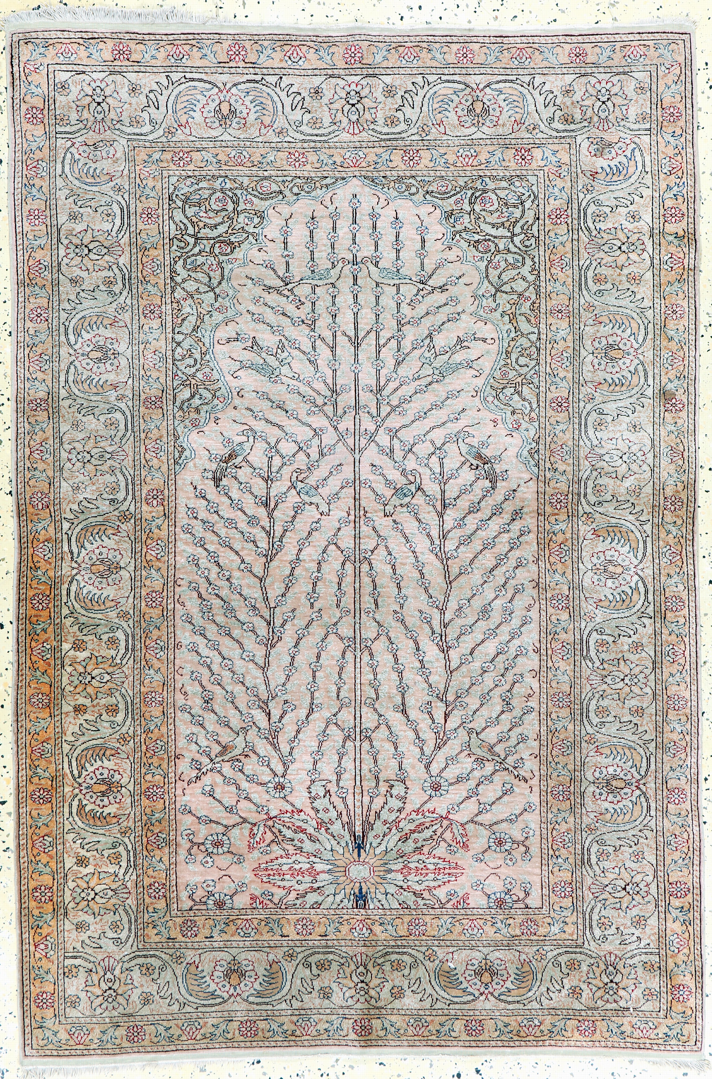 Image 27142449 - Seiden Kayseri, Türkei, Mitte 20.Jhd, reineNaturseide, ca. 160 x 107 cm, ...