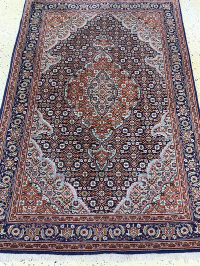 27142448d - Täbriz fein(50 Raj), Persien, Mitte 20.Jhd,Korkwolle mit Seide, ca. 150 x 105 cm, ca. ...