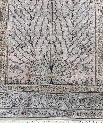 27142449d - Seiden Kayseri, Türkei, Mitte 20.Jhd, reineNaturseide, ca. 160 x 107 cm, ...