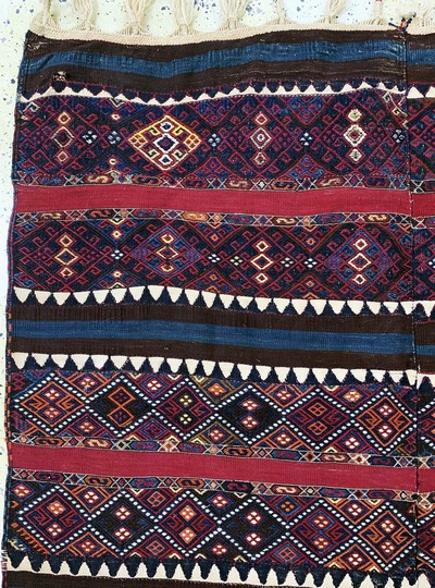 27142476e - Malatia Kelim antik(2 Bahnig), Türkei, 19.Jhd, Wolle auf Wolle, ca. 265 x 153 cm, EHZ: ...