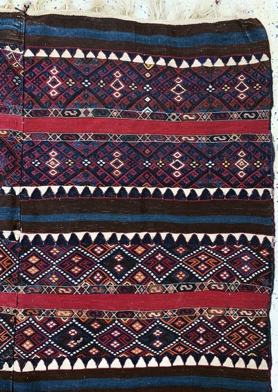 27142476f - Malatia Kelim antik(2 Bahnig), Türkei, 19.Jhd, Wolle auf Wolle, ca. 265 x 153 cm, EHZ: ...