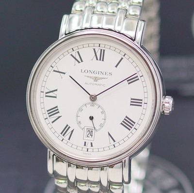 27142494a - LONGINES Présence ungetragene Herrenarmbanduhr Referenz L4.905.4116, Automatik, beids. ...