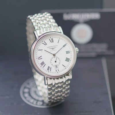 27142494b - LONGINES Présence ungetragene Herrenarmbanduhr Referenz L4.905.4116, Automatik, beids. ...