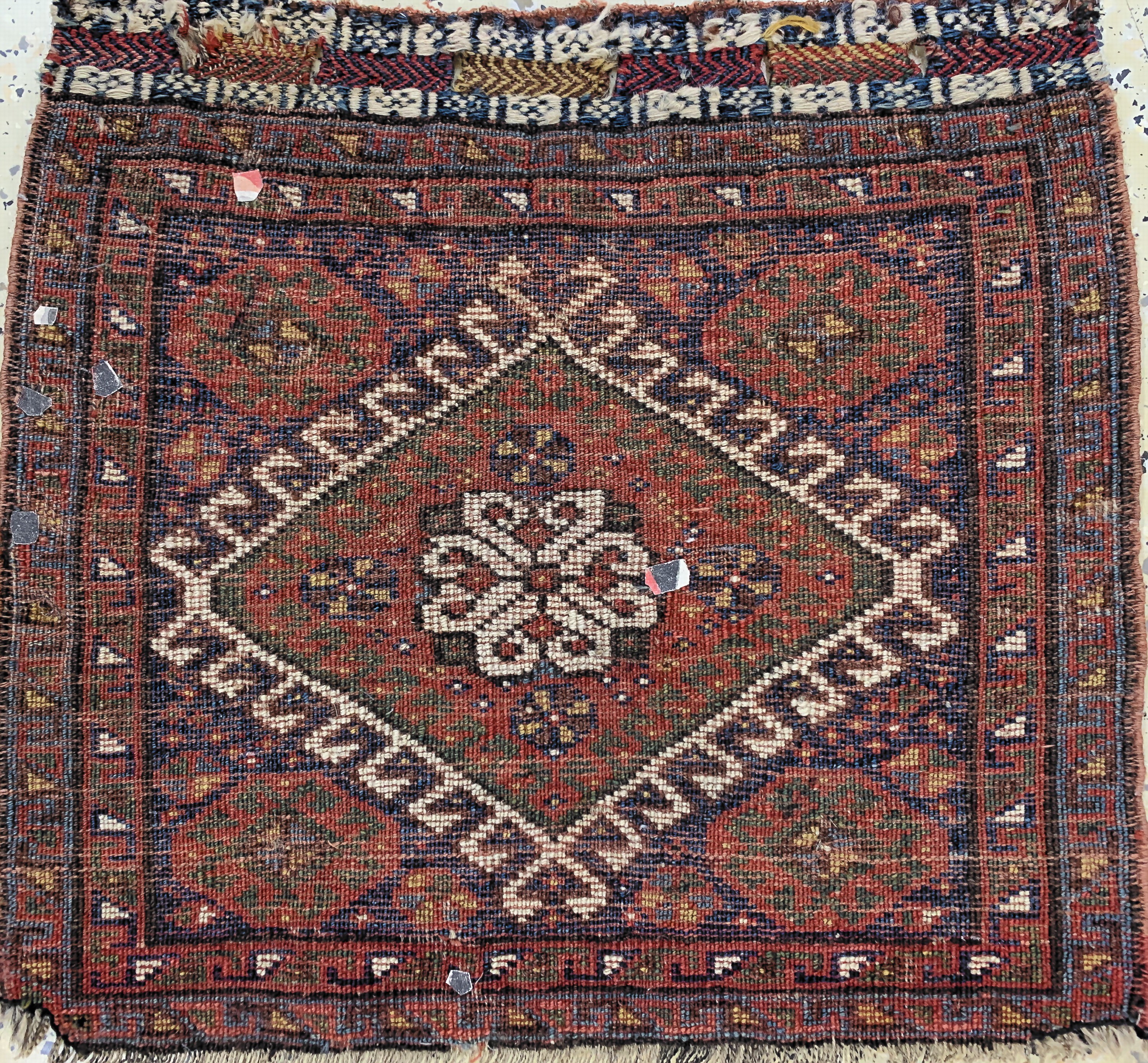 Detail e: 2 Lots Afschar Taschenfront & Jaf, antik, Persien, um 1900, Wolle auf Wolle, ca. 70 x 55 cm & ca. 50 x 50 cm, EHZ: 2