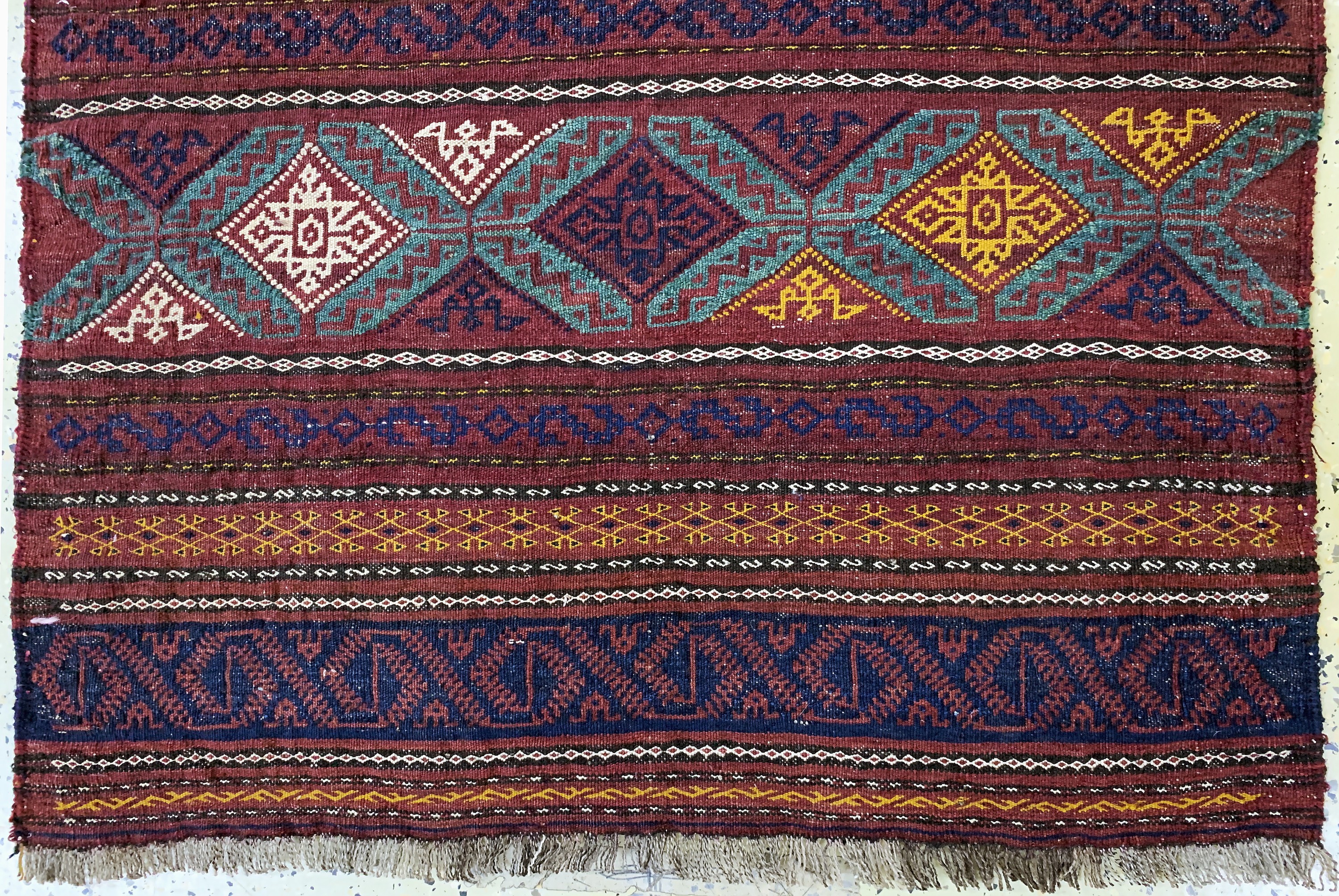 Detail b: Khordjinfronts, Persien, Anfang 20.Jhd, Wolle auf Wolle, ca. 80 x 90 cm, EHZ: 2