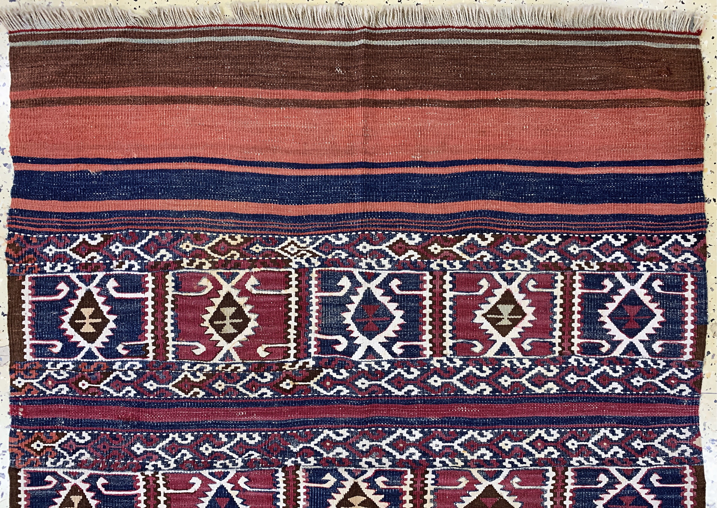Detail a: 2 Lots Doppelttasche & Malatia Kelim, Türkei, Anfang 20.Jhd, Wolle auf Wolle, ca. 142 x 45 cm & ca. 120 x 97 cm, EHZ: 2