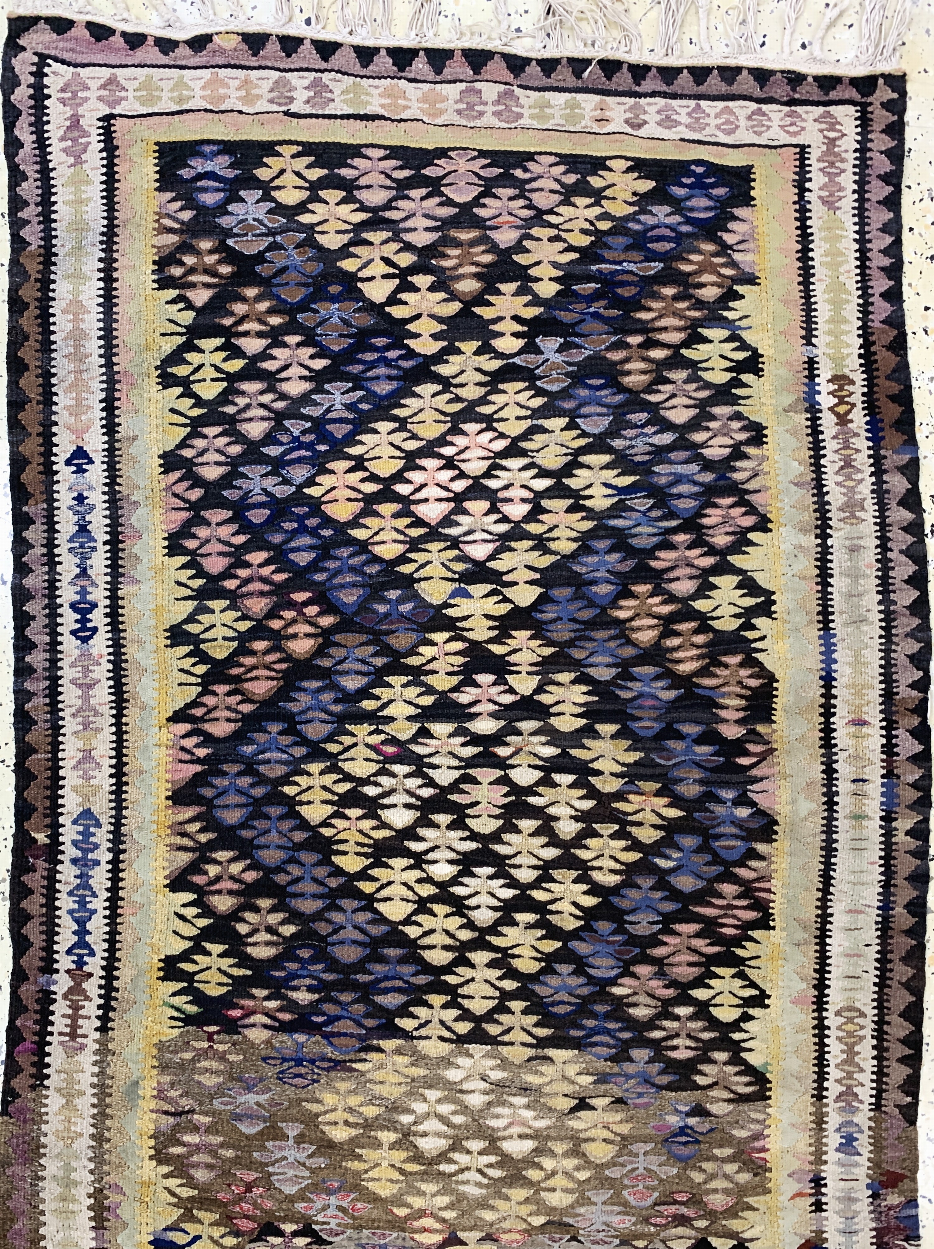 Detail a: Bidjar Kelim, Persien, Anfang 20.Jhd, Wolleauf Baumwolle, ca. 265 x 93 cm, EHZ: 2